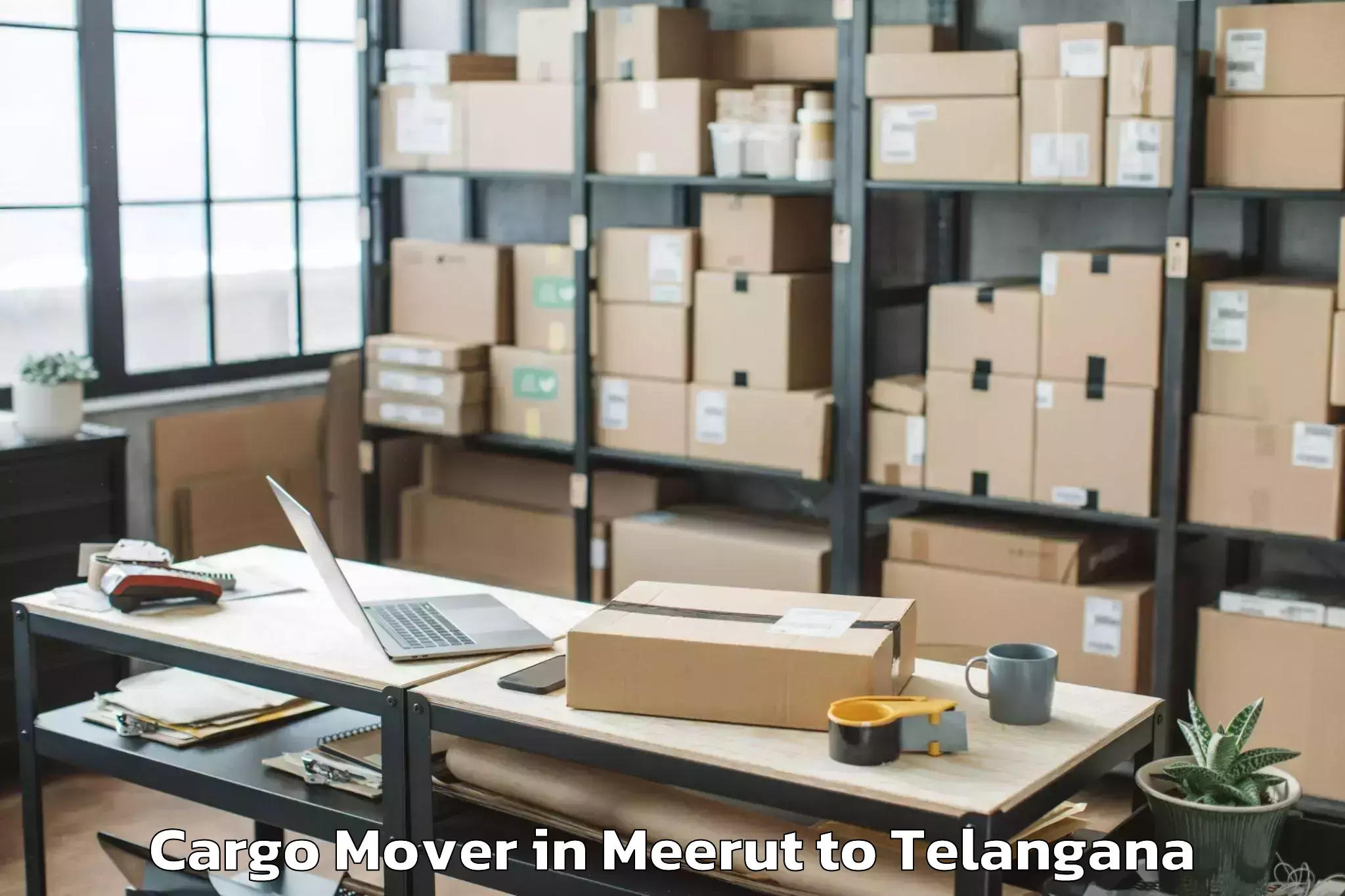 Easy Meerut to Gadwal Cargo Mover Booking